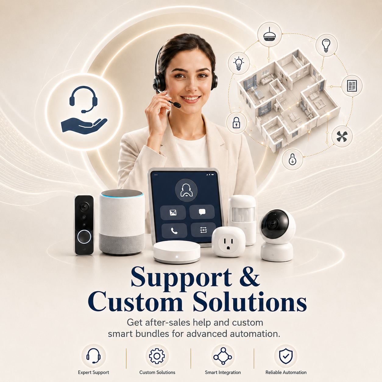 Expert smart home support with custom automation solutions and connected home devices