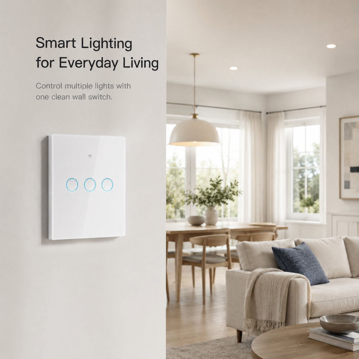 Matter Wi-Fi Smart Touch Light Switch detail image 3