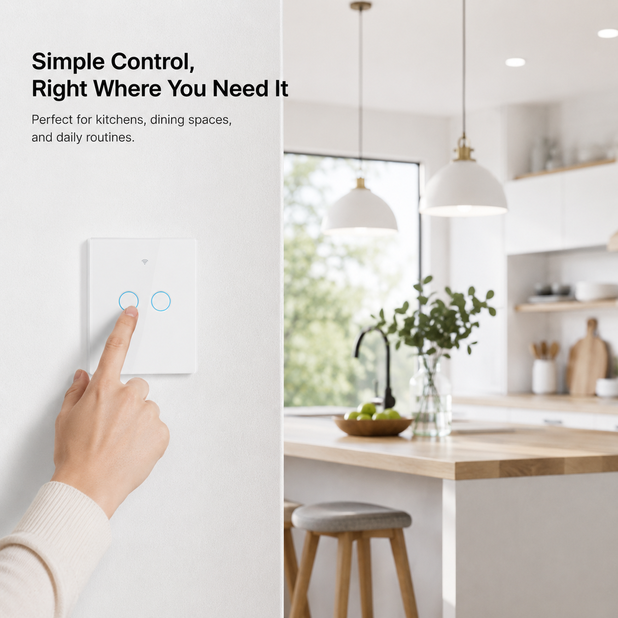 Matter Wi-Fi Smart Touch Light Switch detail image 4