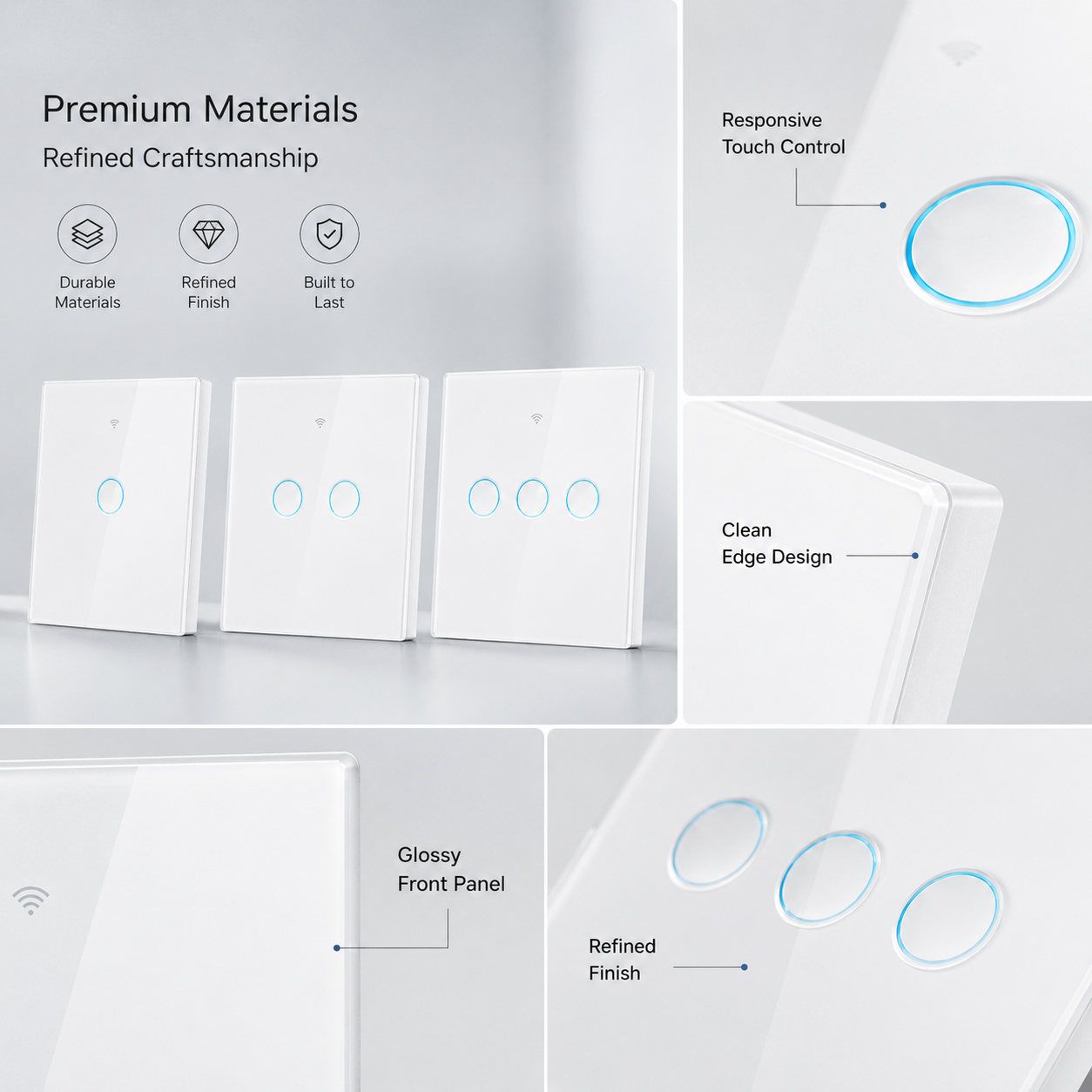 Matter Wi-Fi Smart Touch Light Switch detail image 7