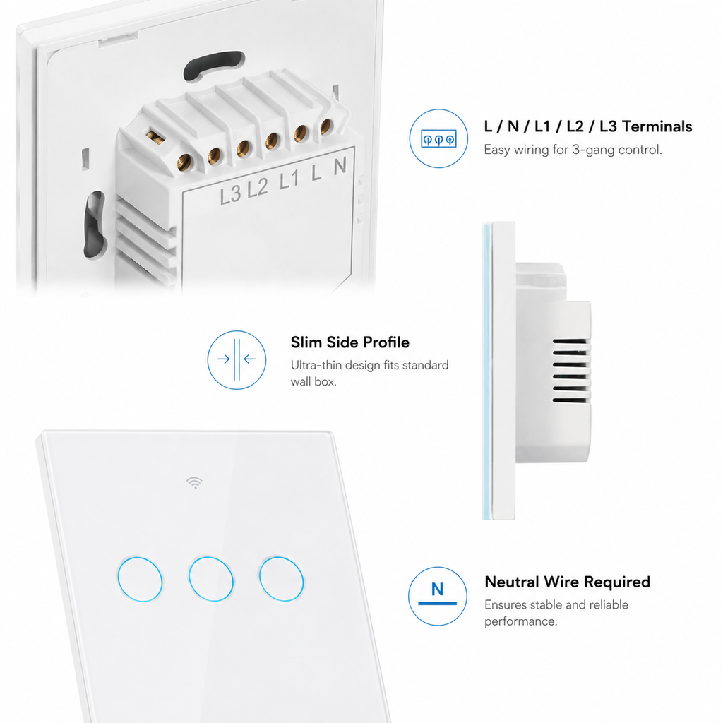 Matter Wi-Fi Smart Touch Light Switch detail image 6