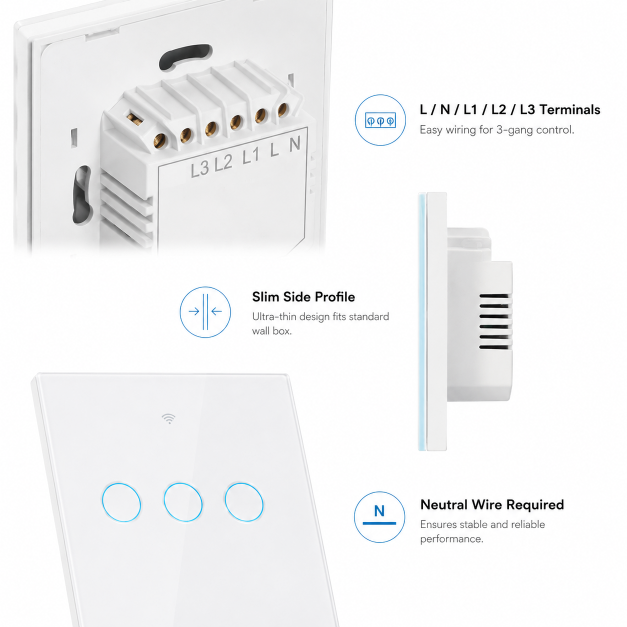 Matter Wi-Fi Smart Touch Light Switch detail image 6