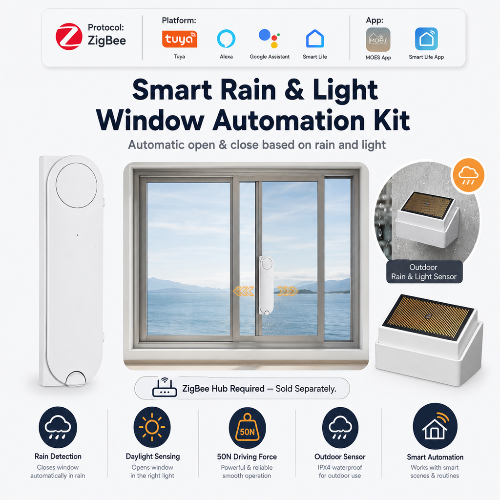 Smart Rain & Light Window Automation Kit window and curtain automation product image 9