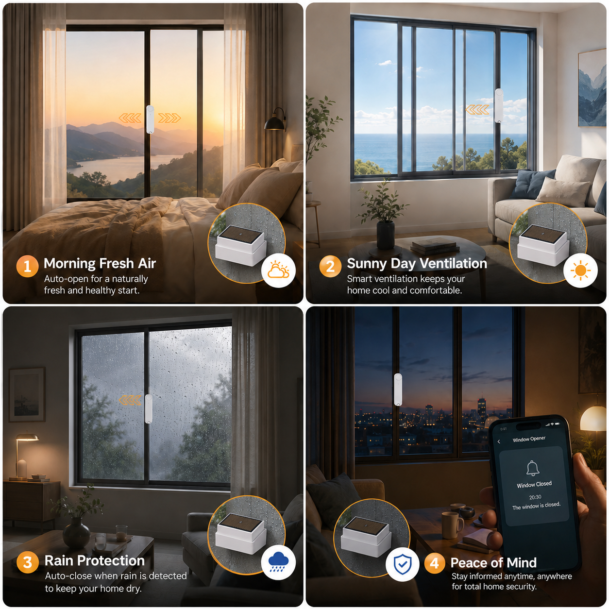 Smart Rain & Light Window Automation Kit window and curtain automation product image 4