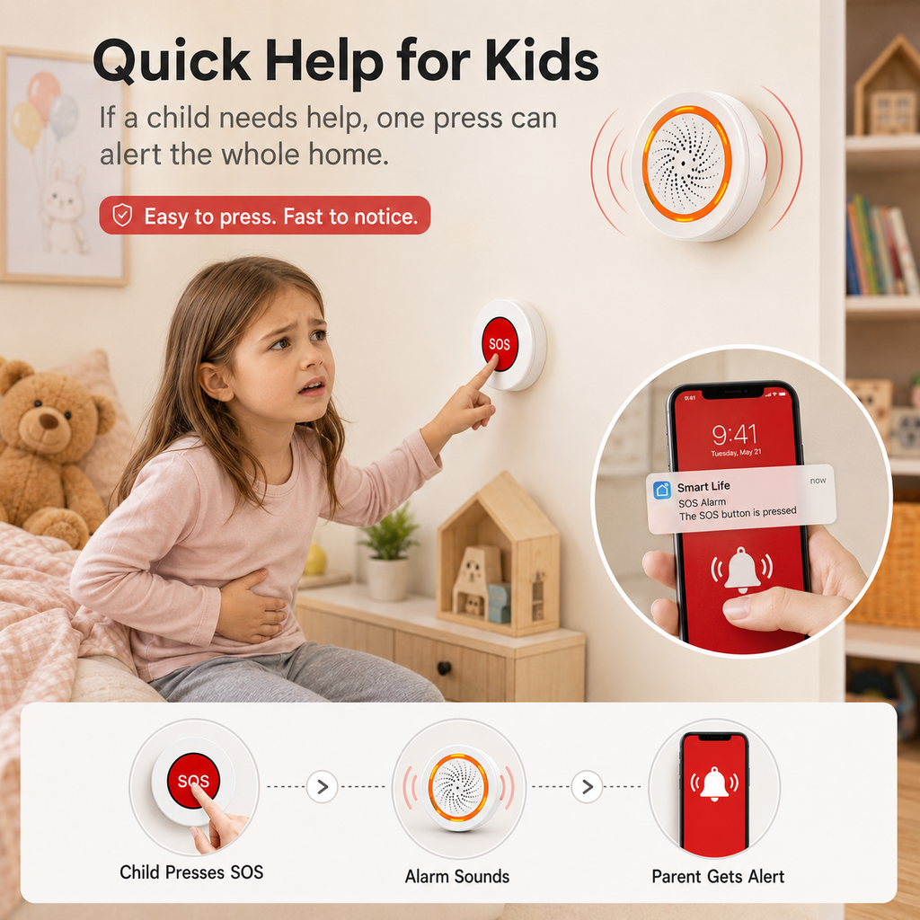 SOS Emergency Button & Smart Alarm Kit smart safety and security product image 4
