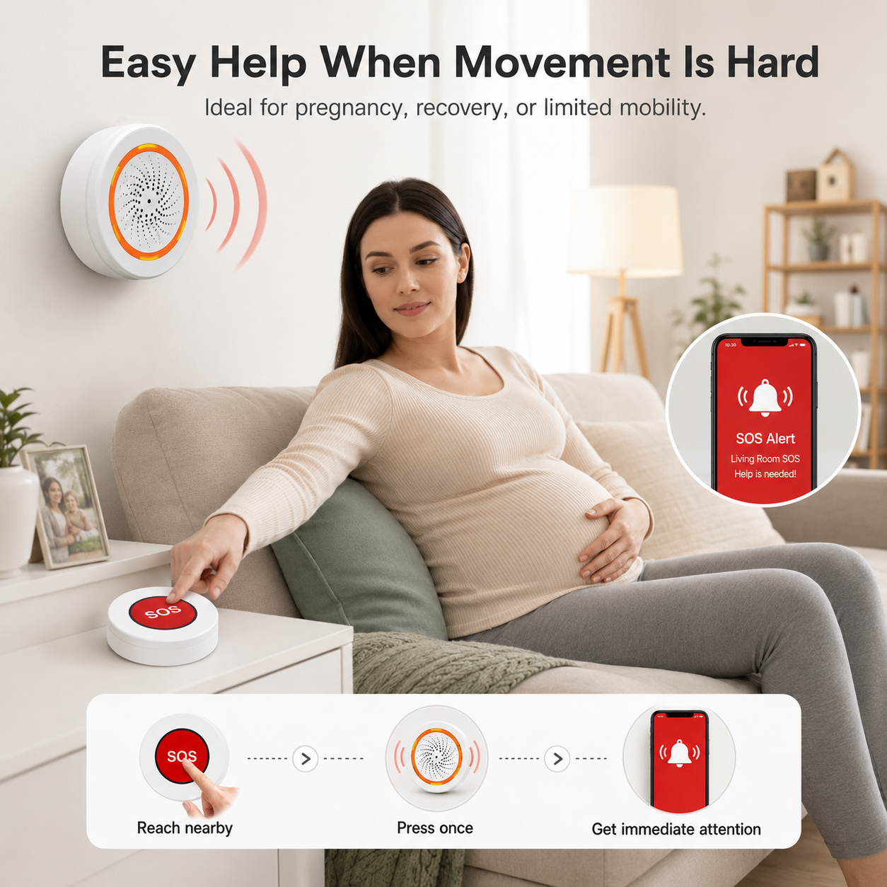 SOS Emergency Button & Smart Alarm Kit smart safety and security product image 5