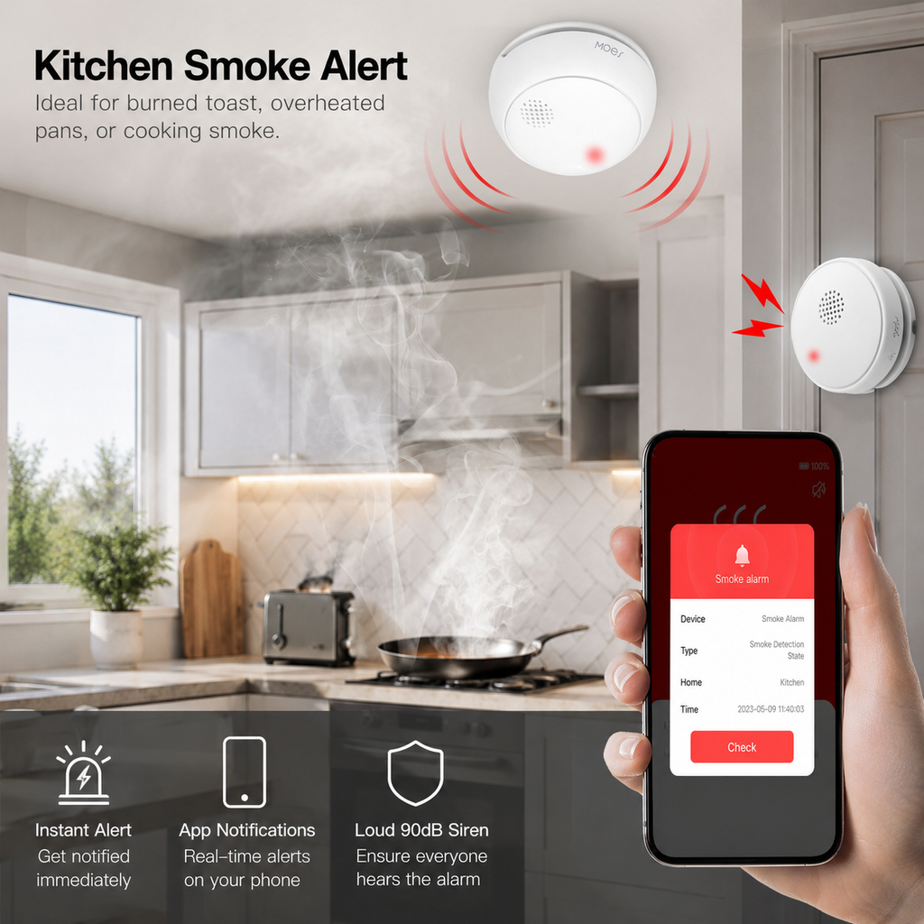 Smart Smoke Alarm Kit smart safety and security product image 4
