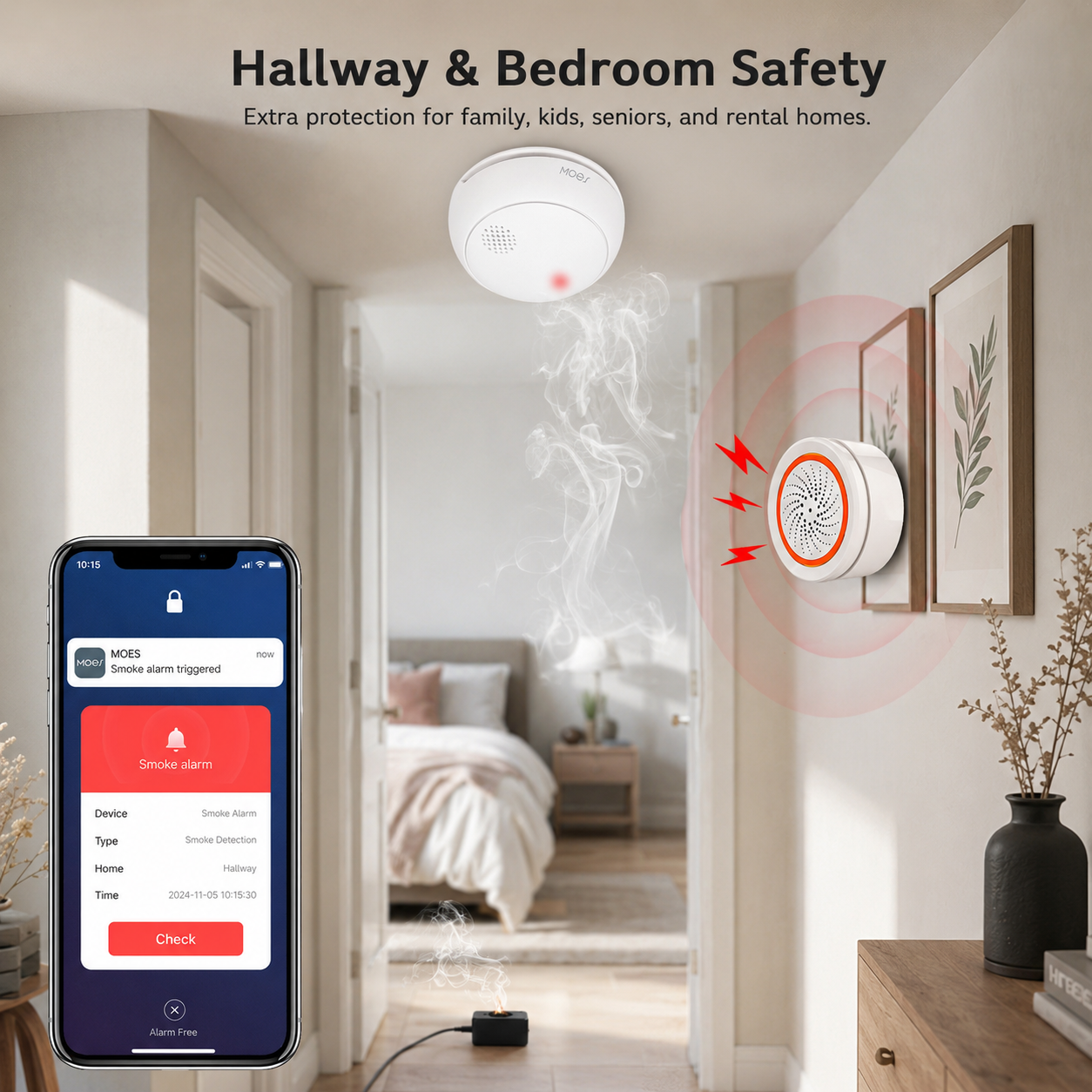 Smart Smoke Alarm Kit smart safety and security product image 6
