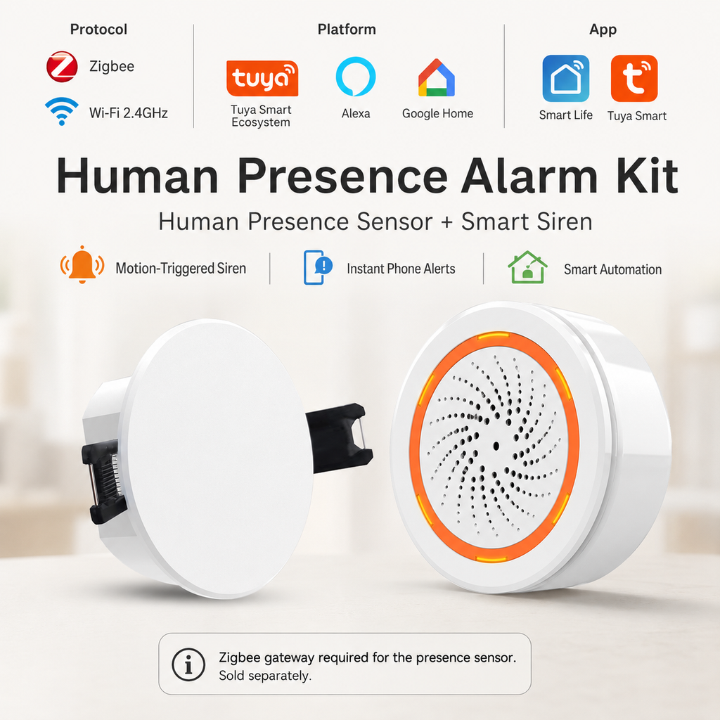 Human Presence Sensor Alarm Kit smart safety and security main product image