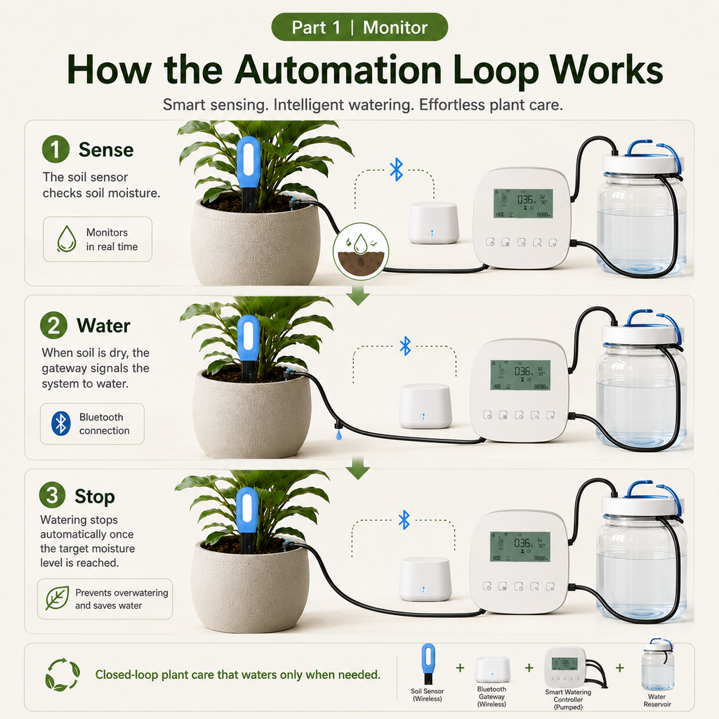 Smart Automatic Plant Watering Bundle with Soil Sensor smart irrigation product image 2