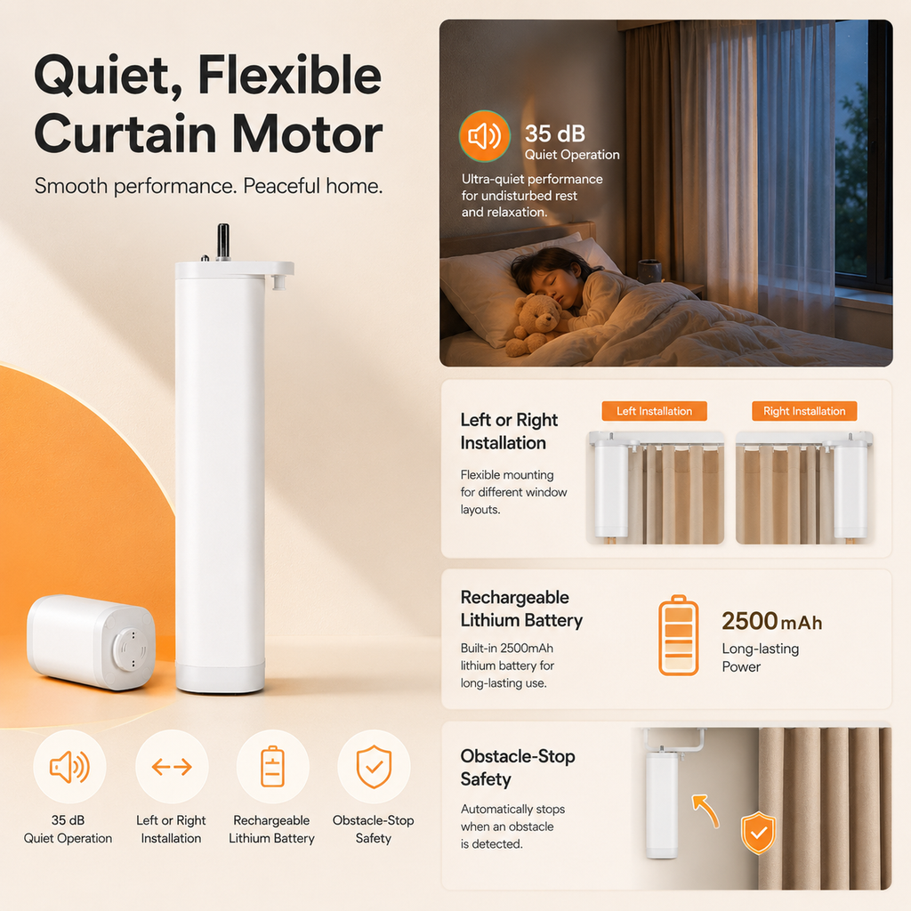 Smart Curtain Automation Bundle with Light Sensor window and curtain automation product image 8