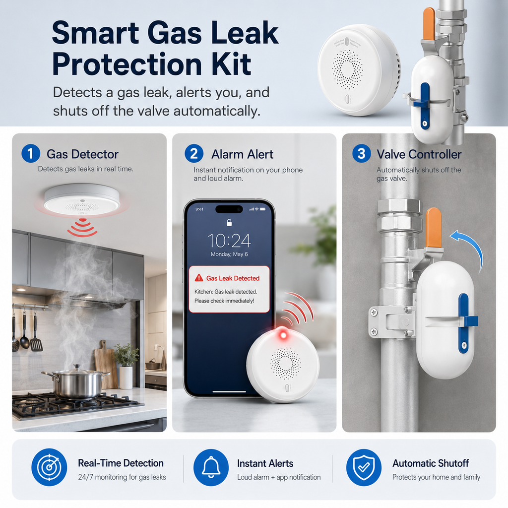 Automatic Gas Shutoff Kit with Smart Valve Controller gas safety automation product image 11