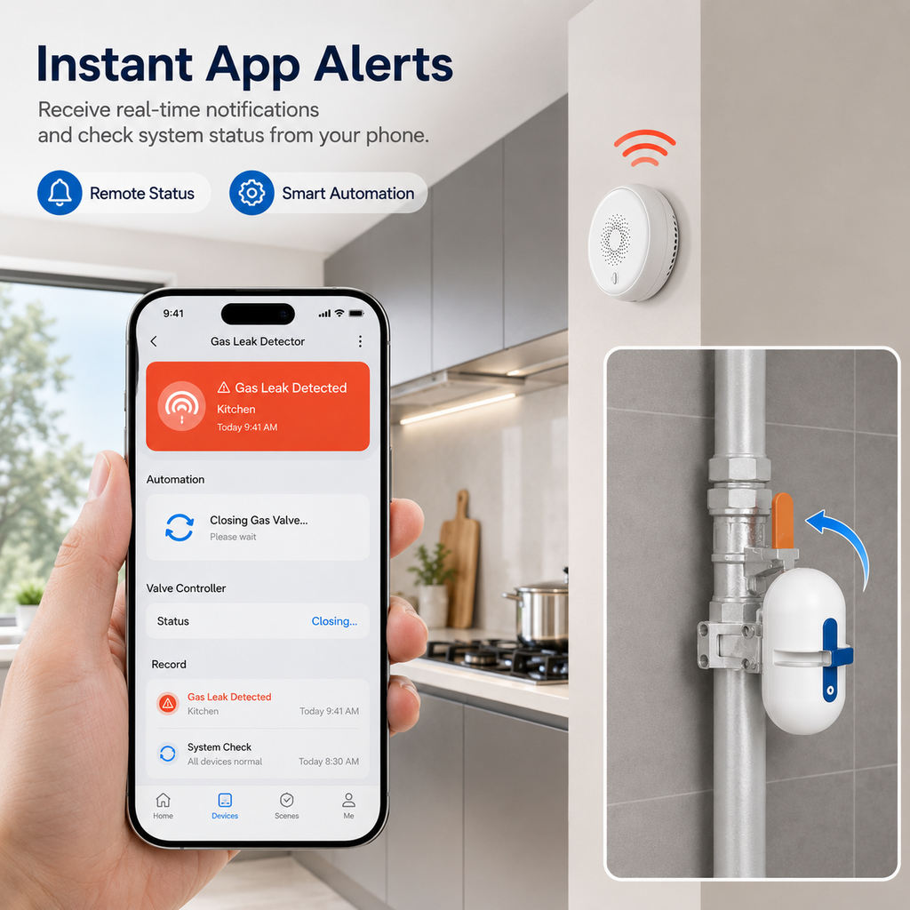 Automatic Gas Shutoff Kit with Smart Valve Controller gas safety automation product image 8
