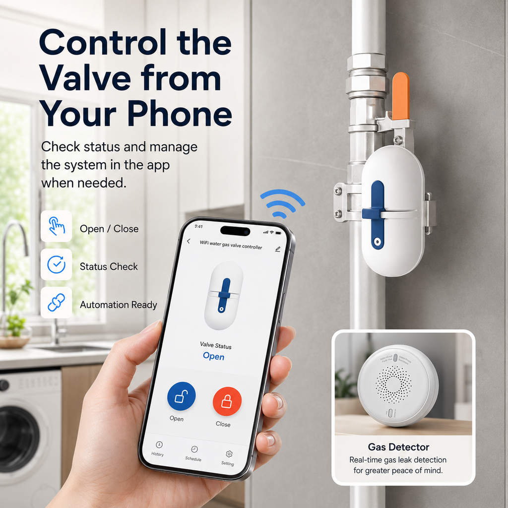 Automatic Gas Shutoff Kit with Smart Valve Controller gas safety automation product image 3
