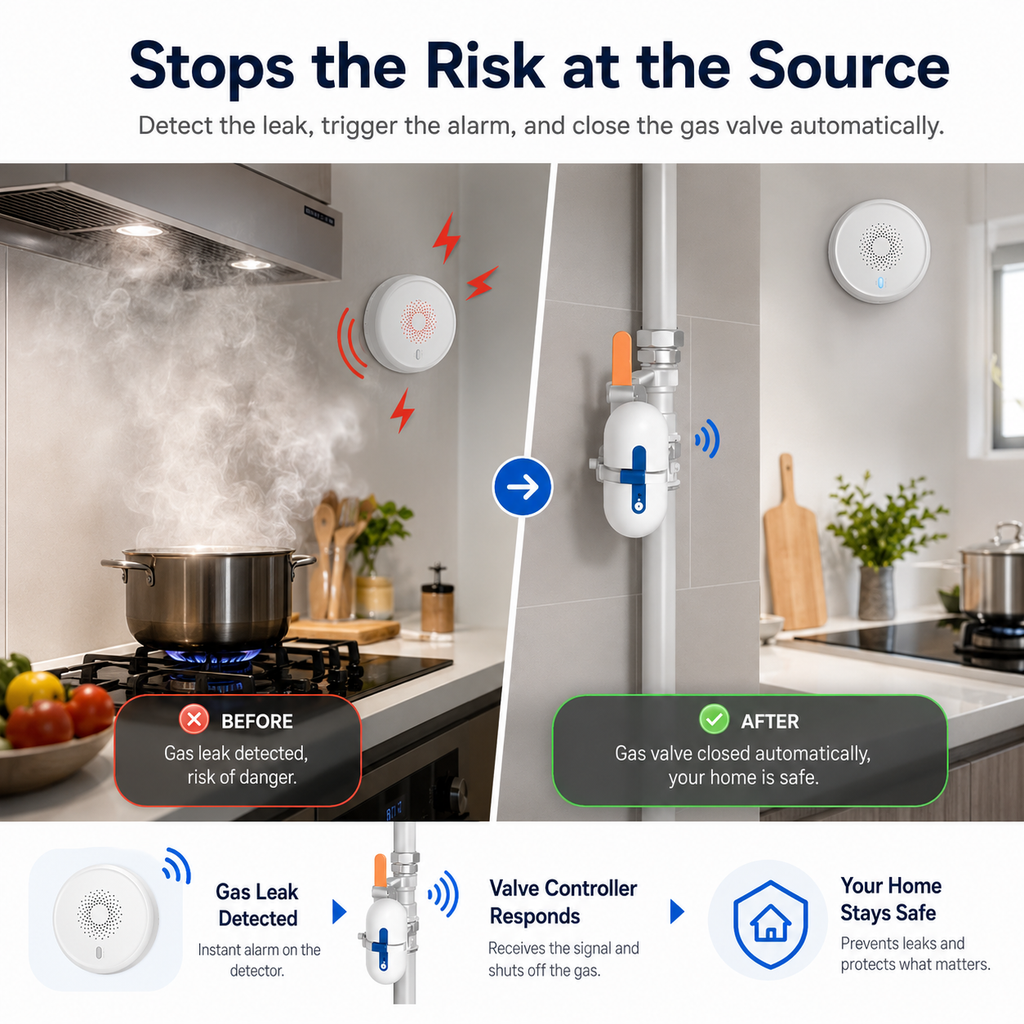 Automatic Gas Shutoff Kit with Smart Valve Controller gas safety automation product image 4