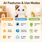 AI Plush Cat Companion Toy with Moving Eyes & Tuya Support smart toy product image 9