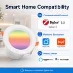 Zigbee RGB LED Downlight, 6W smart irrigation product image 9