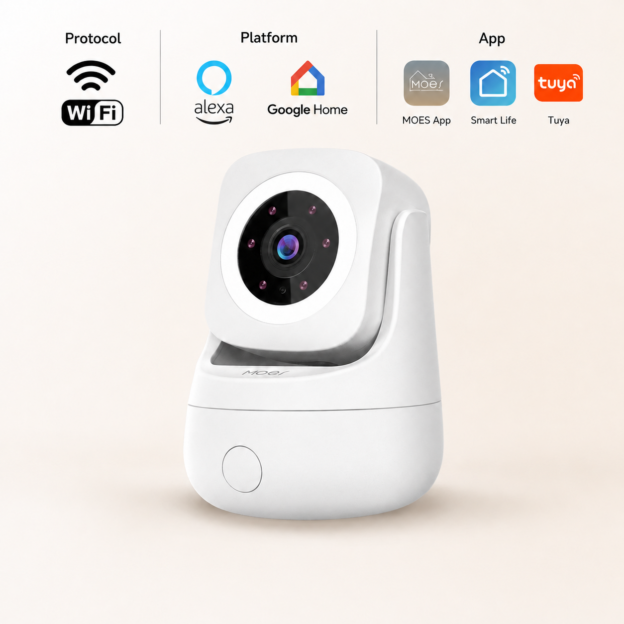 Smart Wi-Fi Pan-Tilt Indoor Camera smart safety and security main product image