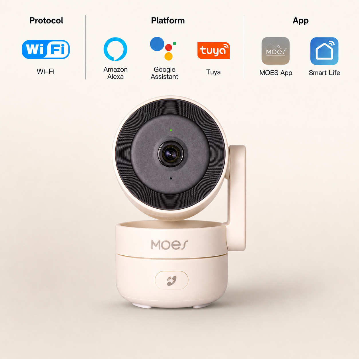 Smart Wi-Fi Indoor Security Camera smart safety and security main product image