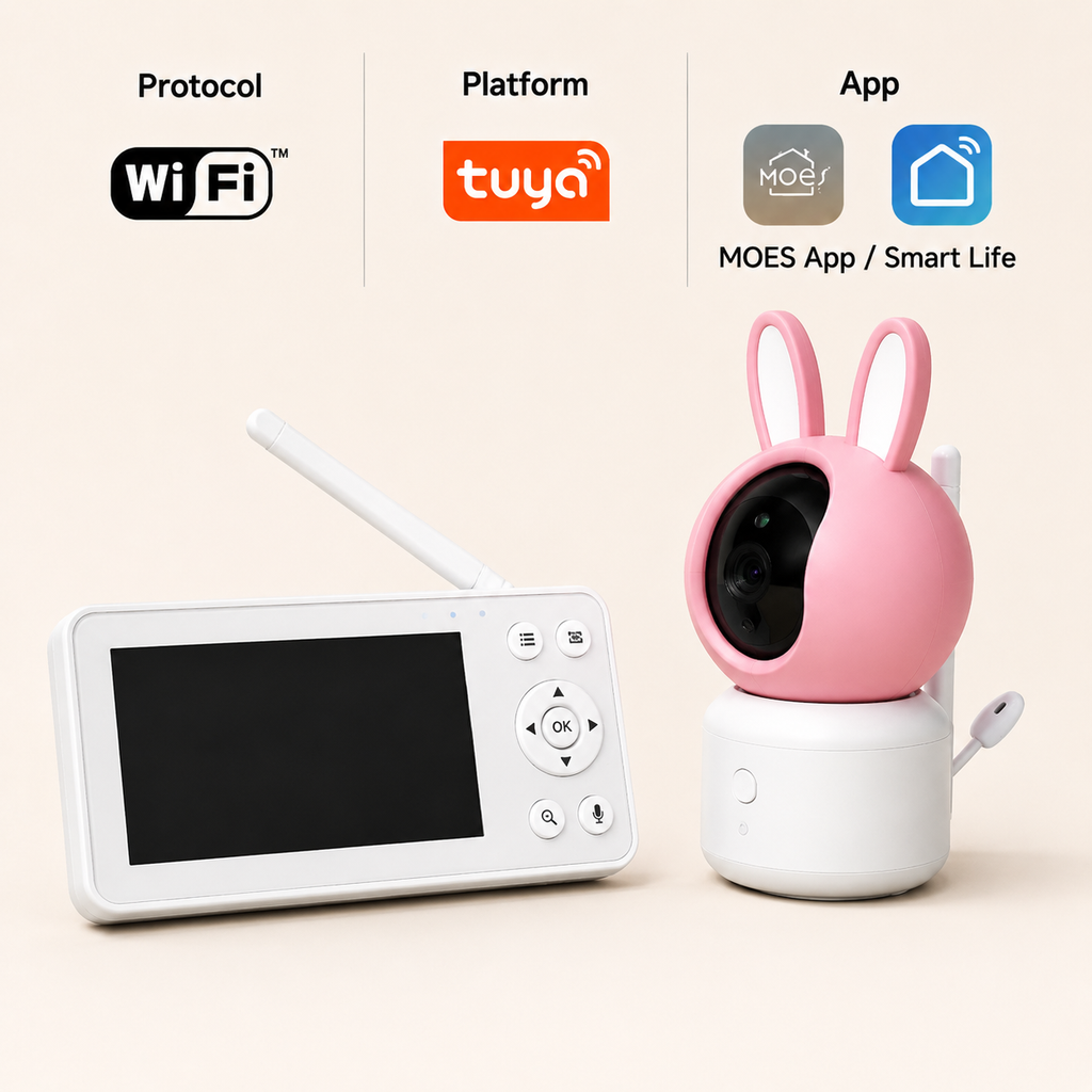 Smart Wi-Fi Baby Monitor Camera with LCD Screen smart safety and security main product image