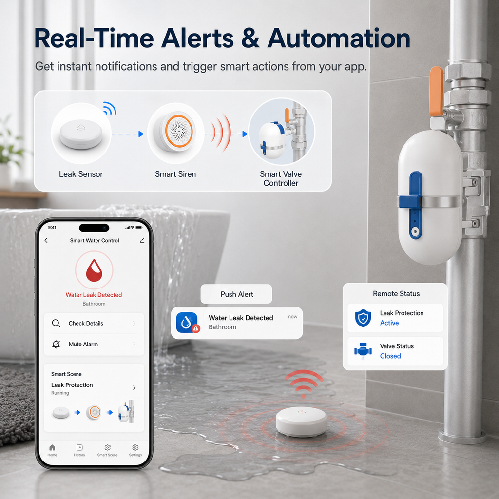 Smart Water Leak Protection Kit with Valve Controller water leak protection product image 6