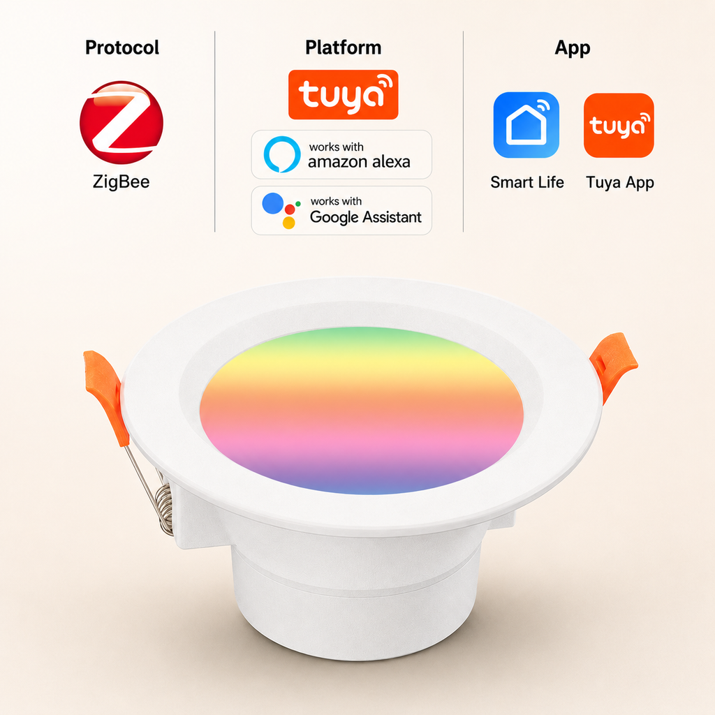Zigbee RGB LED Downlight, 6W smart irrigation main product image