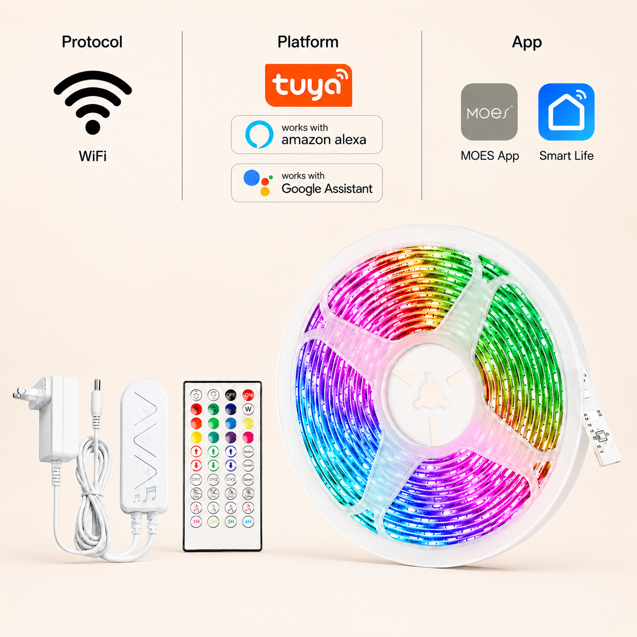 Zigbee RGB Downlight, 7W smart irrigation main product image