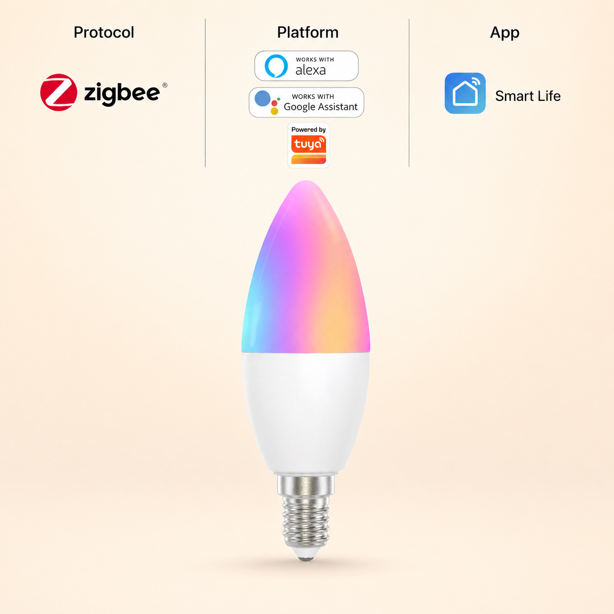 Zigbee E14 Smart Candle Bulb smart irrigation main product image