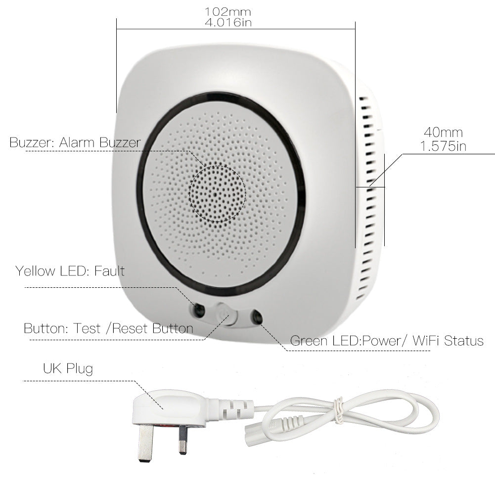 Smart Wi-Fi Natural Gas Detector Alarm gas safety automation product image 13