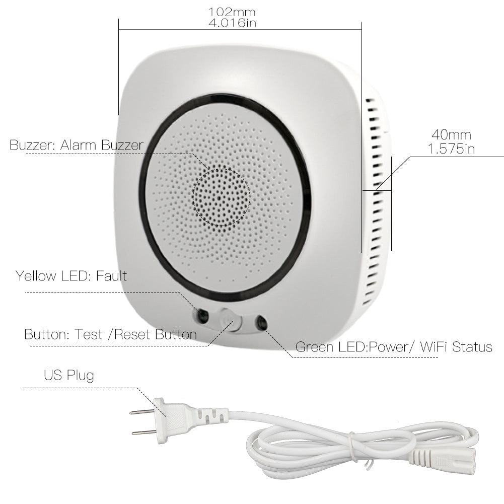 Smart Wi-Fi Natural Gas Detector Alarm gas safety automation product image 12
