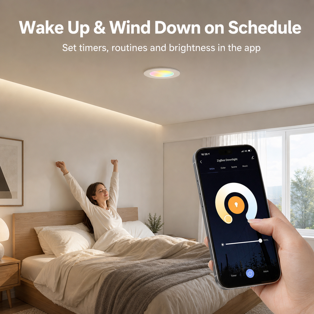 Zigbee RGB+CCT Downlight, 7W smart irrigation product image 4