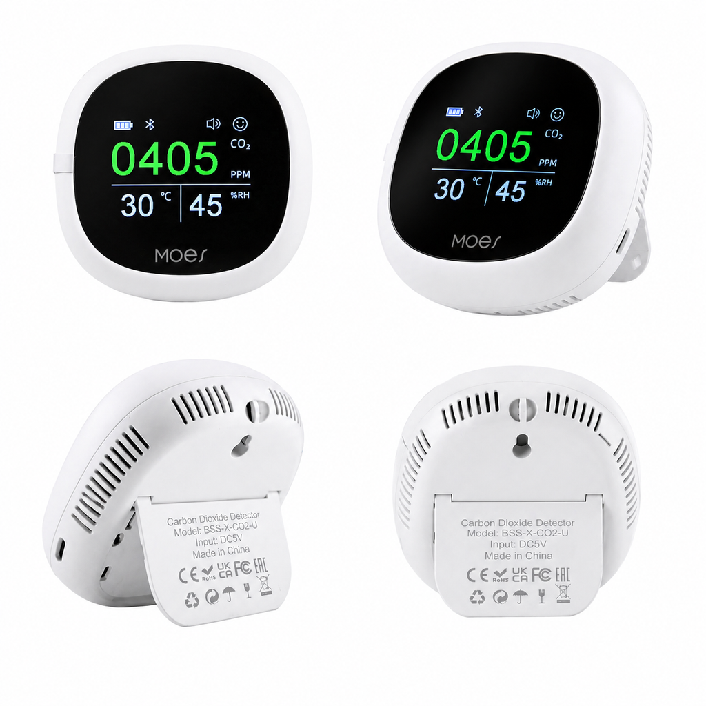 Bluetooth CO2 Monitor with Temperature & Humidity smart safety and security product image 2