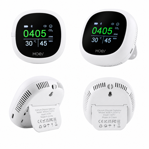 Bluetooth CO2 Monitor with Temperature & Humidity smart safety and security product image 2