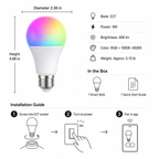 Bluetooth E27 Smart Bulb smart irrigation product image 9