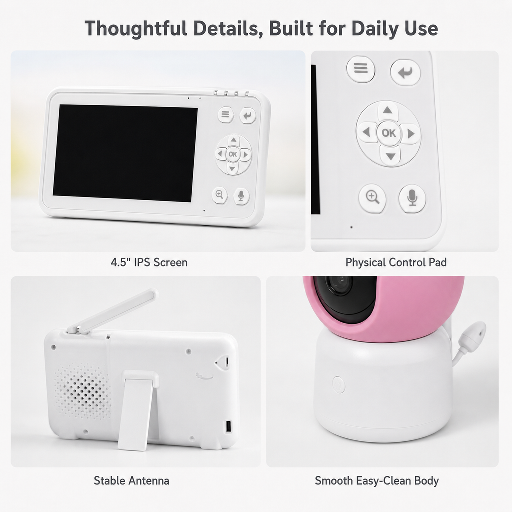Smart Wi-Fi Baby Monitor Camera with LCD Screen smart safety and security product image 7