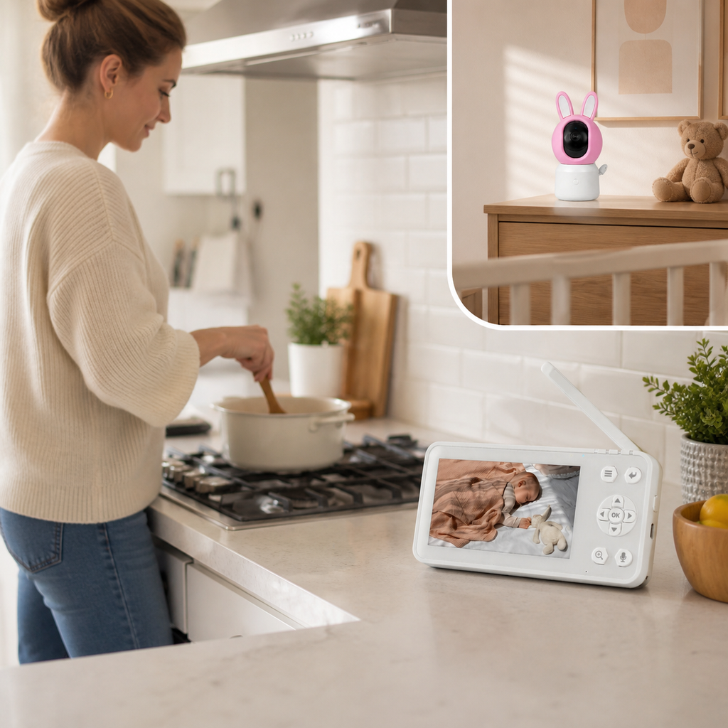Smart Wi-Fi Baby Monitor Camera with LCD Screen smart safety and security product image 4