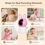 Smart Wi-Fi Baby Monitor Camera with LCD Screen smart safety and security product image 5