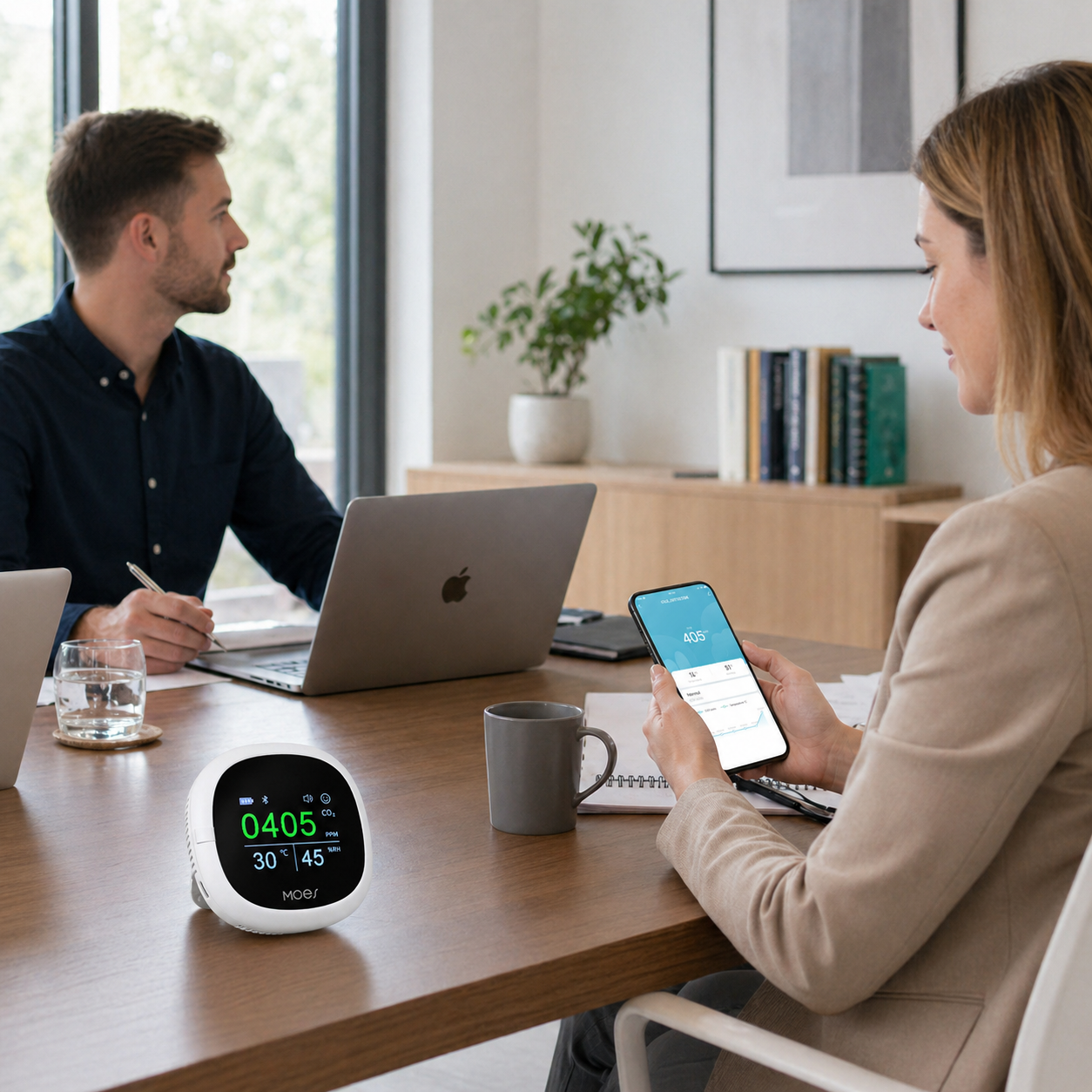 Bluetooth CO2 Monitor with Temperature & Humidity smart safety and security product image 4