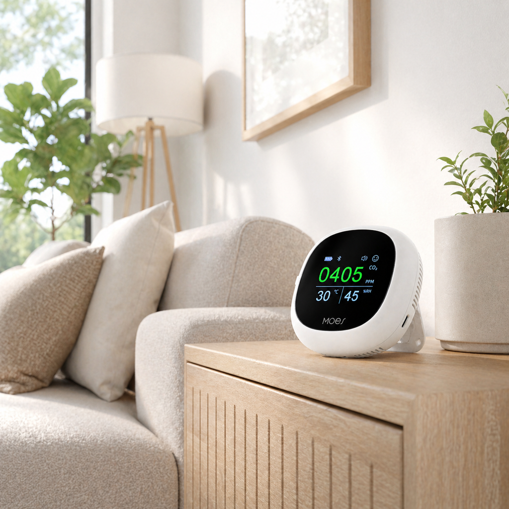 Bluetooth CO2 Monitor with Temperature & Humidity smart safety and security product image 3