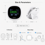 Bluetooth CO2 Monitor with Temperature & Humidity smart safety and security product image 8