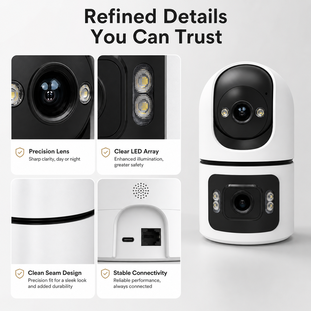 Smart Wi-Fi Dual-Lens Pan-Tilt Indoor Camera smart safety and security product image 7
