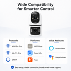 Smart Wi-Fi Dual-Lens Pan-Tilt Indoor Camera smart safety and security product image 9