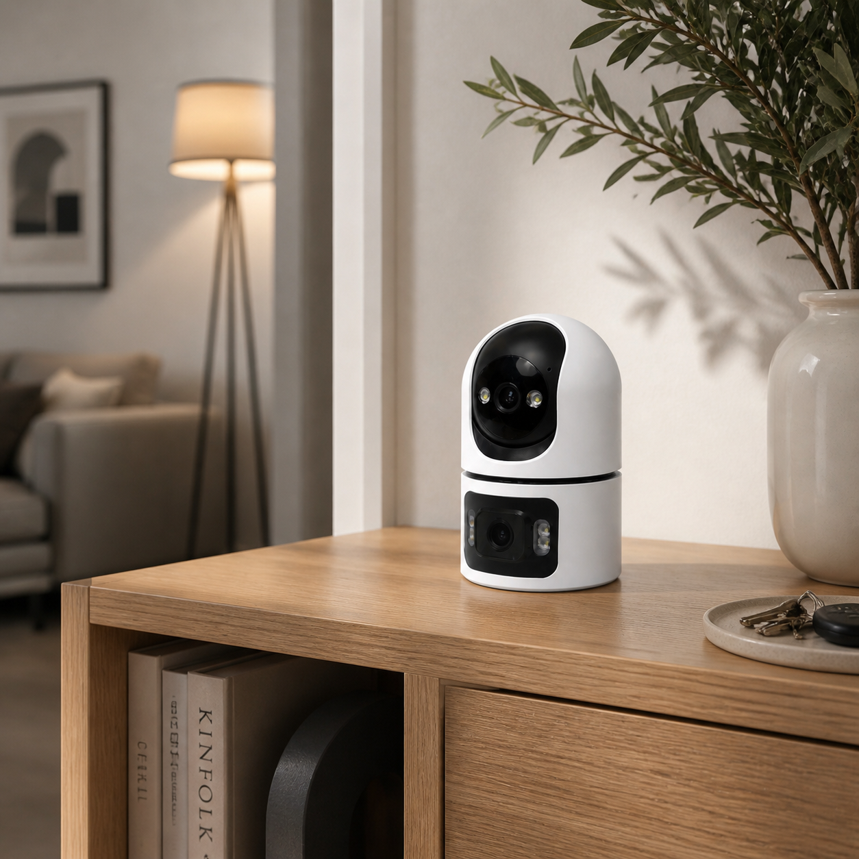Smart Wi-Fi Dual-Lens Pan-Tilt Indoor Camera smart safety and security product image 3