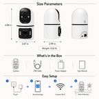 Smart Wi-Fi Dual-Lens Pan-Tilt Indoor Camera smart safety and security product image 8