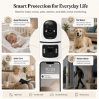 Smart Wi-Fi Dual-Lens Pan-Tilt Indoor Camera smart safety and security product image 5