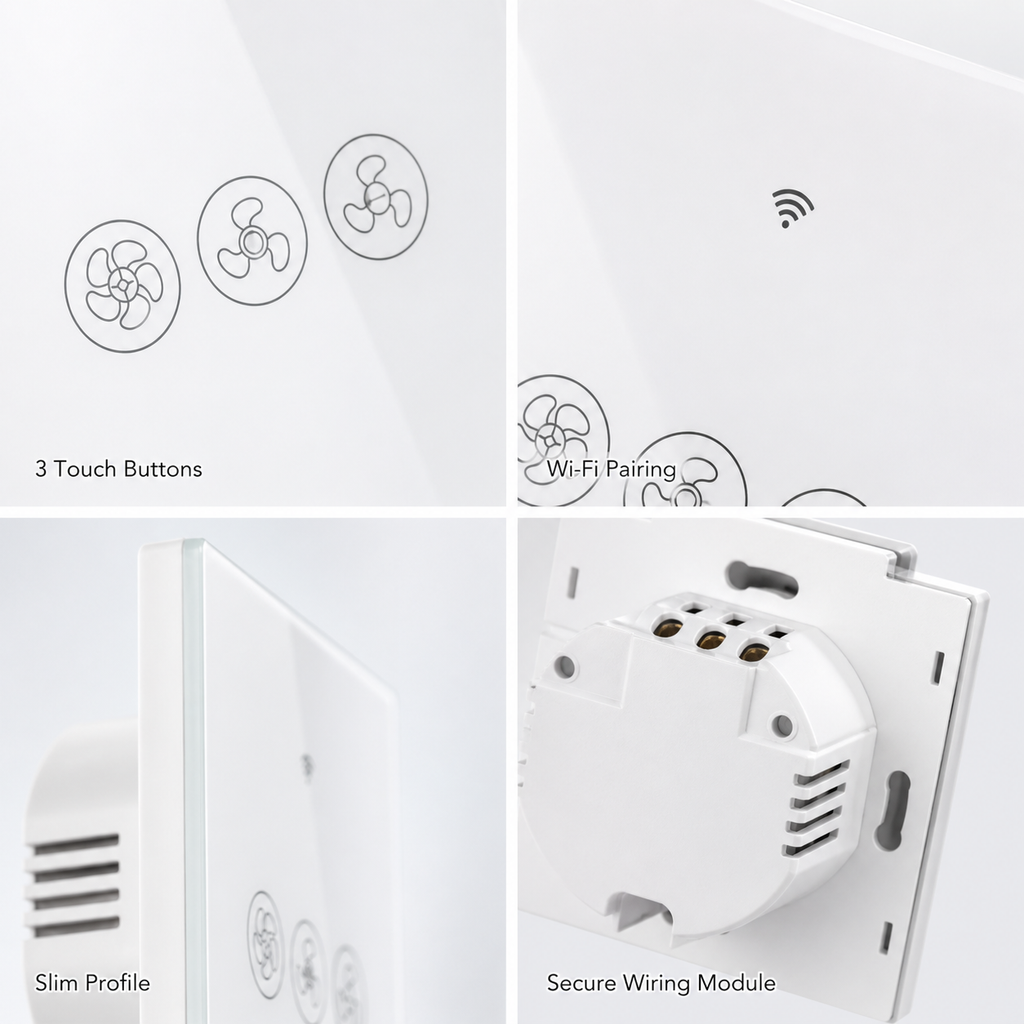 Smart Wi-Fi Ceiling Fan Speed Control Switch smart safety and security product image 7