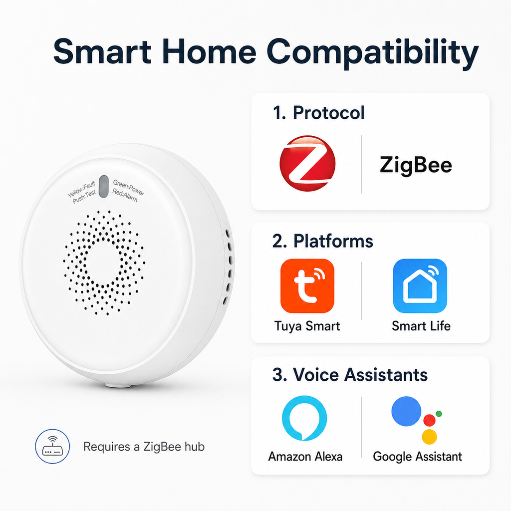 Zigbee Combustible Gas Detector gas safety automation product image 9
