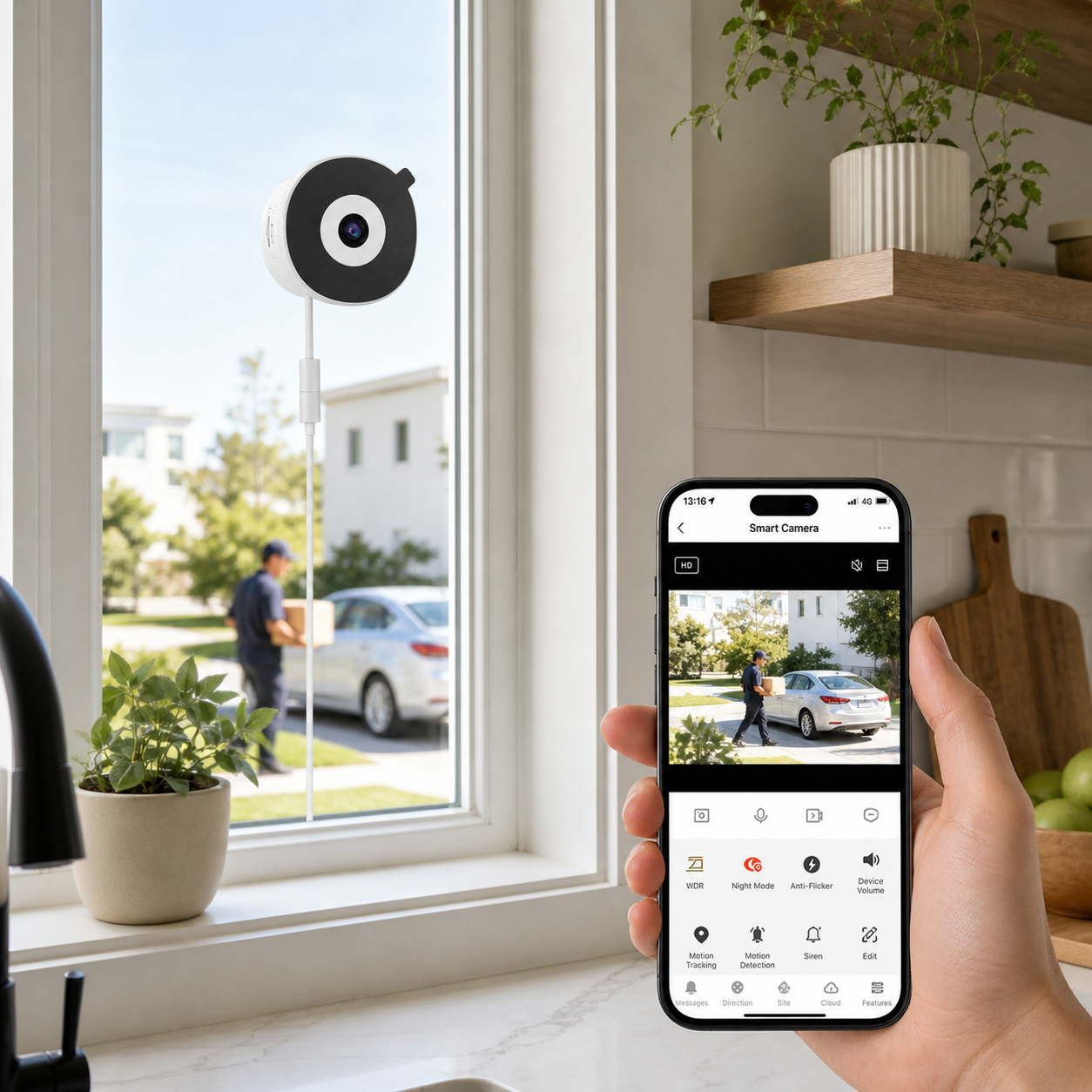 Magnetic Window Security Camera window and curtain automation product image 4