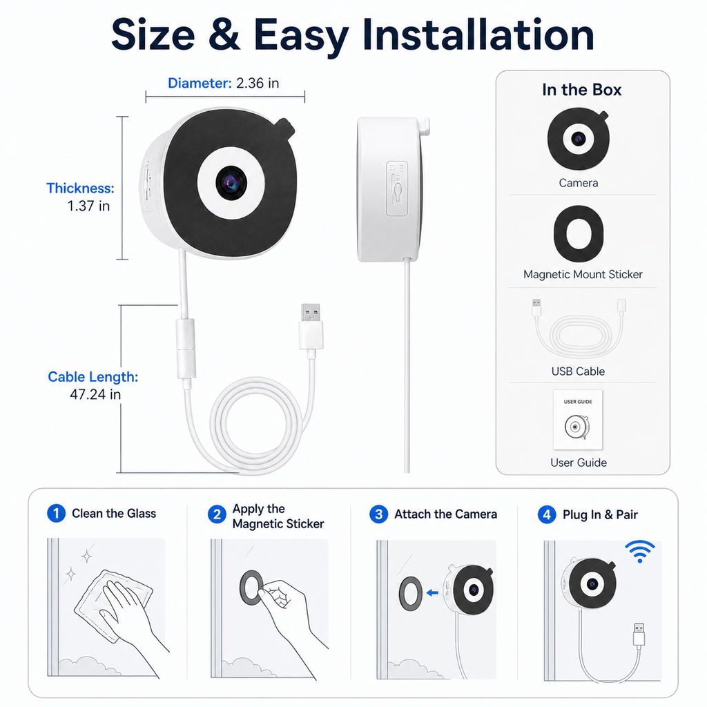 Magnetic Window Security Camera window and curtain automation product image 8