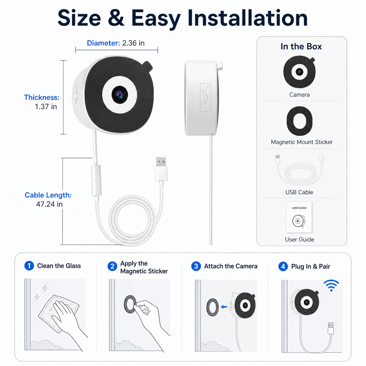 Magnetic Window Security Camera window and curtain automation product image 8